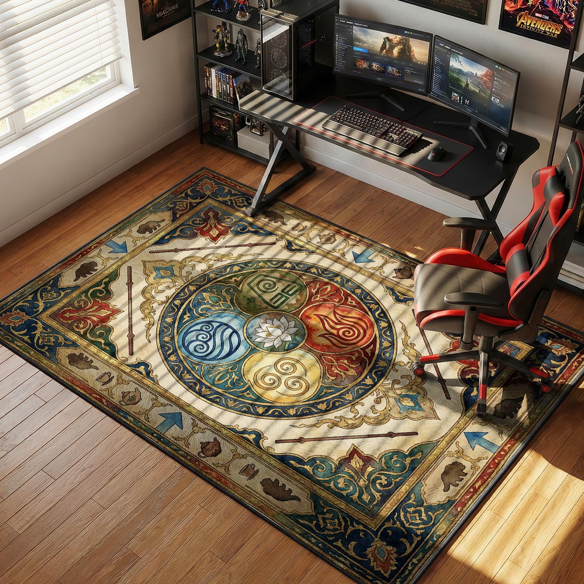 Four Nations White Lotus Avatar Room rug — main product view