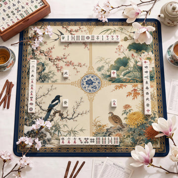 Four Seasons Aviary Mahjong Mat - Mah Jongg Mat