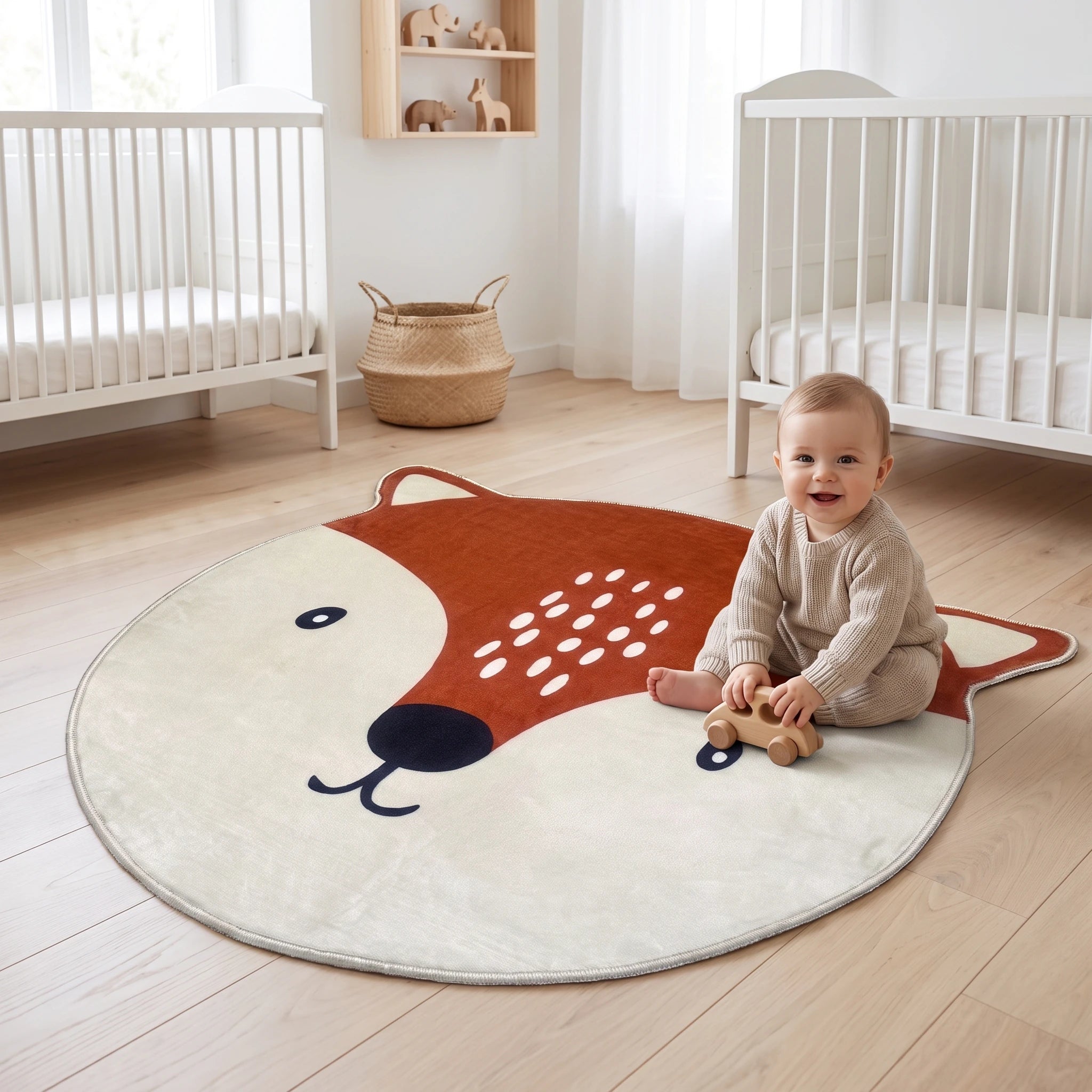 Fox Rug - Shaped Kids Room Area Rug