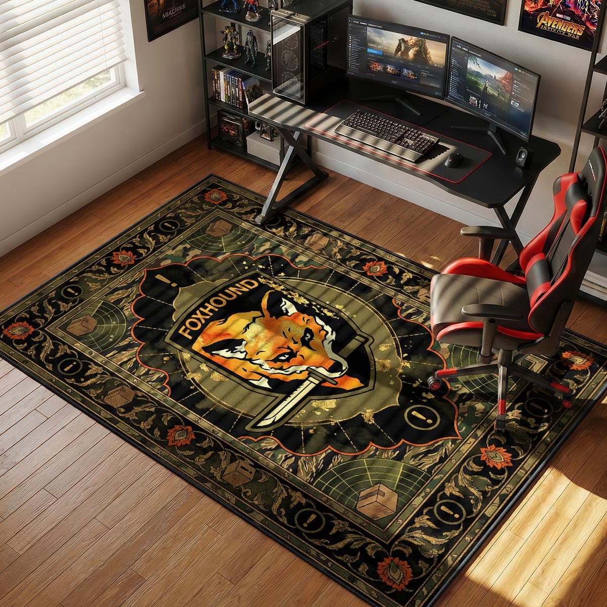 Foxhound Stealth Logo Metal Gear Solid Room rug — main product view