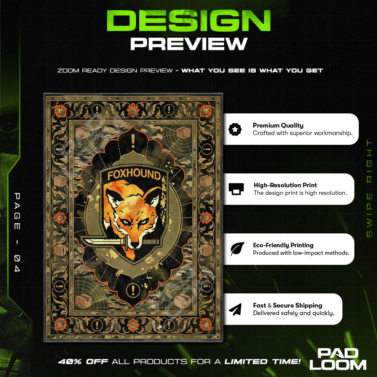 Room character design printed on rug