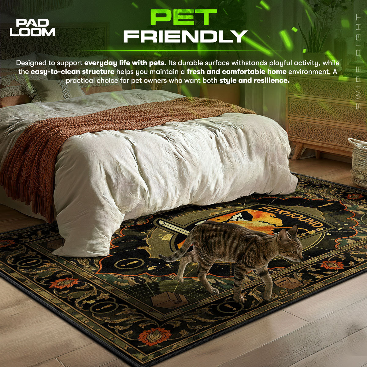 Detailed close-up of Foxhound rug pattern