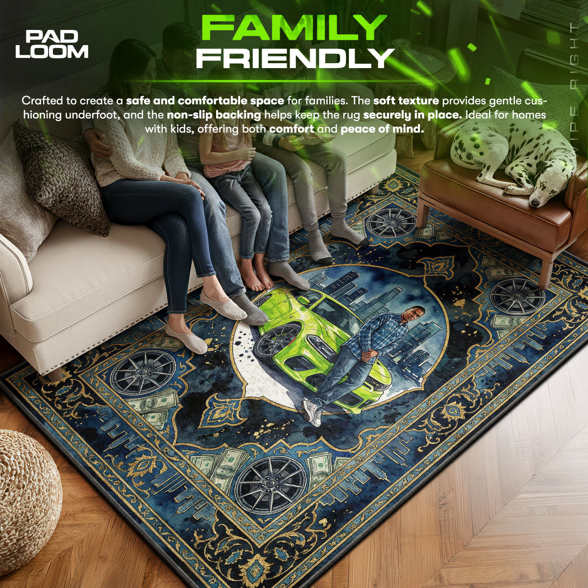 Franklin Clinton Street Racer Rug - GTA V Chair Mat
