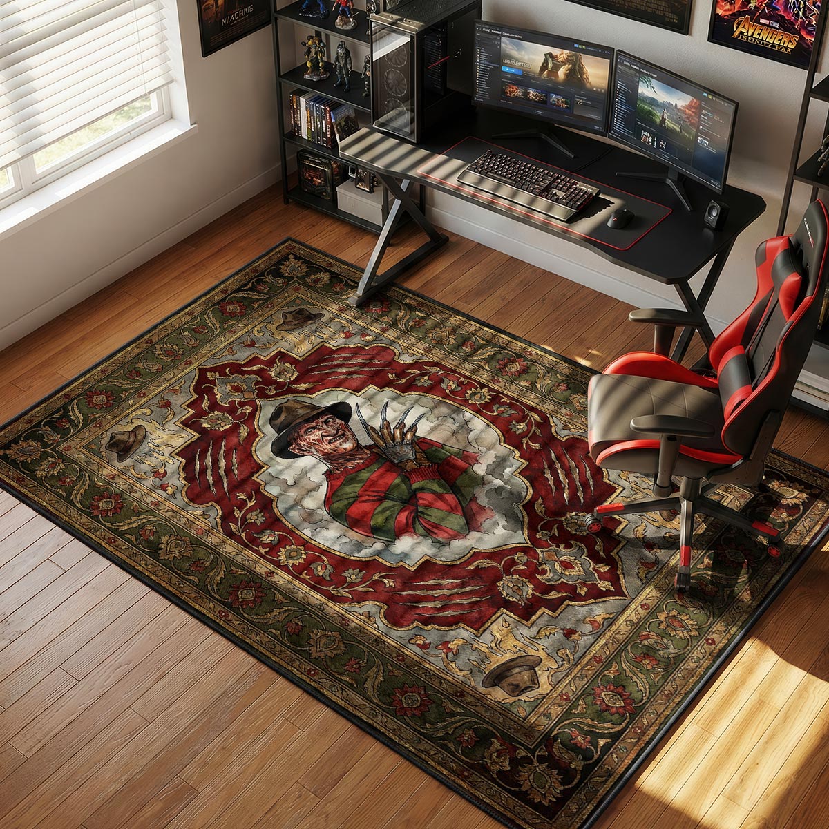 Freddy Krueger Claw Marks Elm Street Room rug — main product view