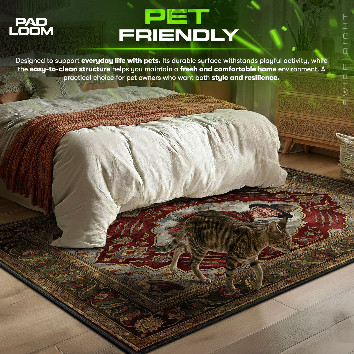 Detailed close-up of Freddy rug pattern