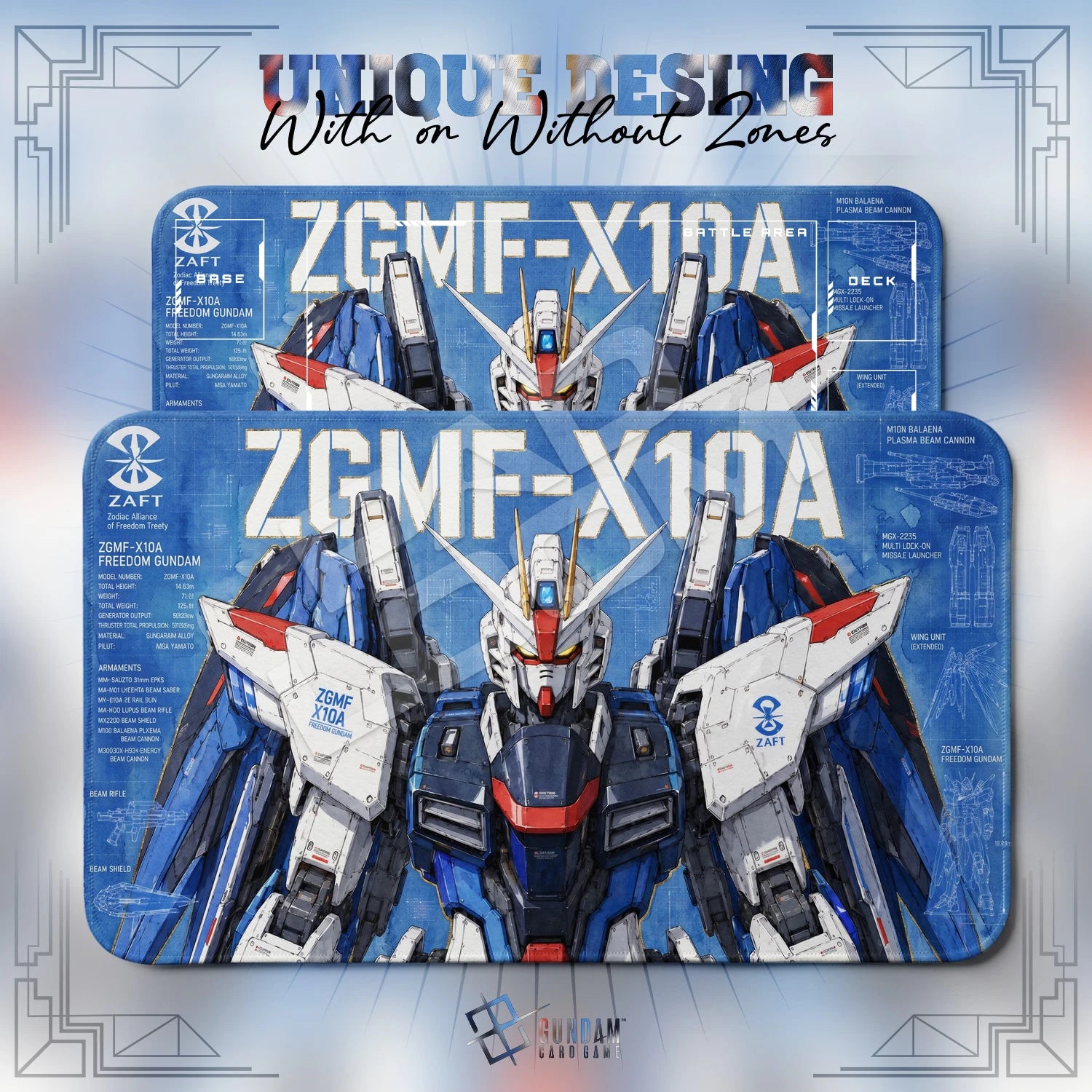 Freedom ZGMF-X10A Playmat - Gundam TCG Card Game Mat