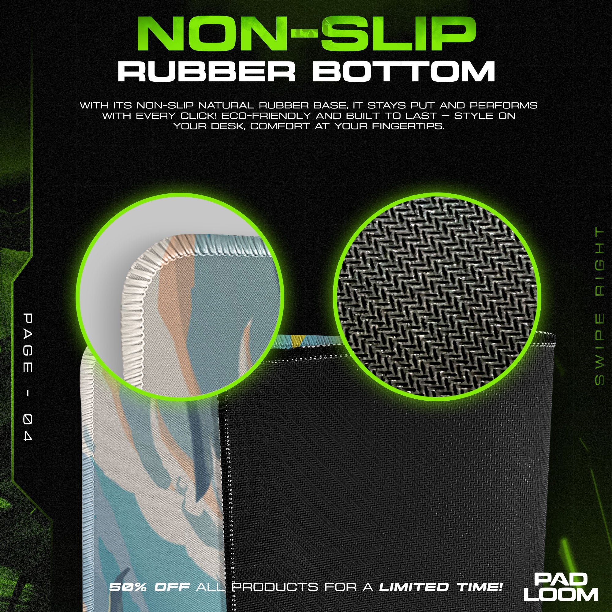 Frieren & Fern Journey Scene Mouse Pad, Anime Gaming Desk Mat Padloom