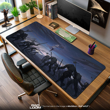 Frieren Night Battle Mouse Pad, Anime Gaming Desk Mat Padloom