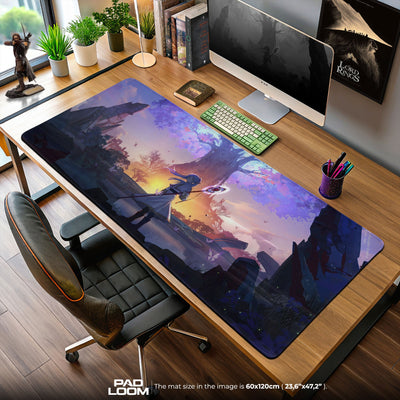 Frieren Twilight Tree Mouse Pad, Anime Gaming Desk Mat