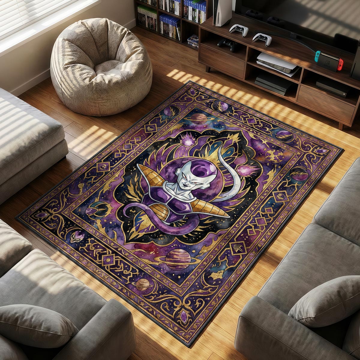 Emperor Universe themed area rug for home decor fans