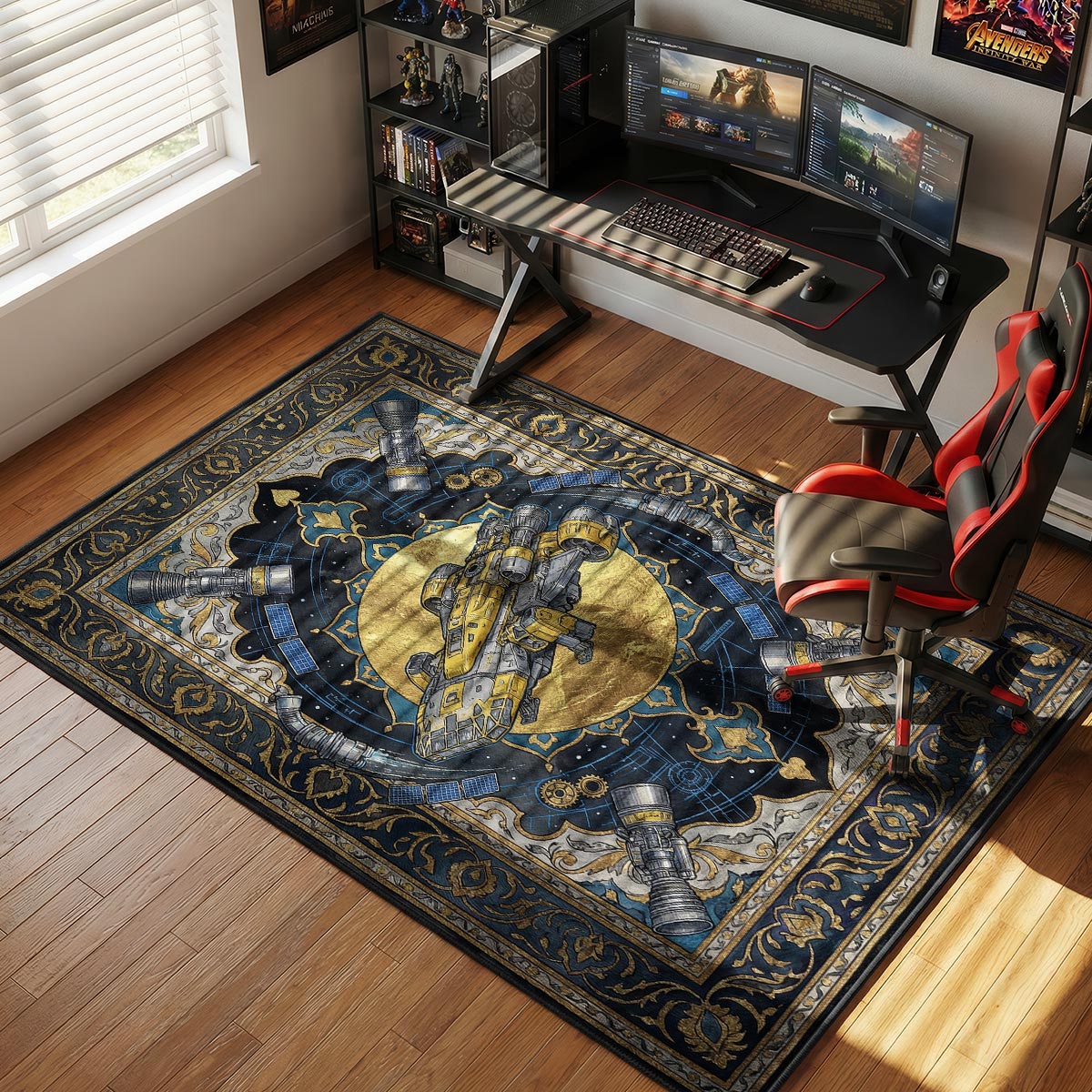 Frontier Pilot Explorer Starfield Chair rug — main product view