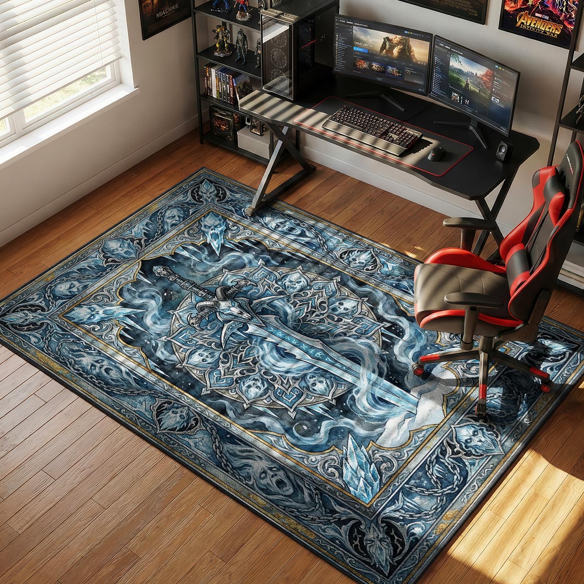 Frostmourne Frozen Rune Rug - WoW Chair Mat
