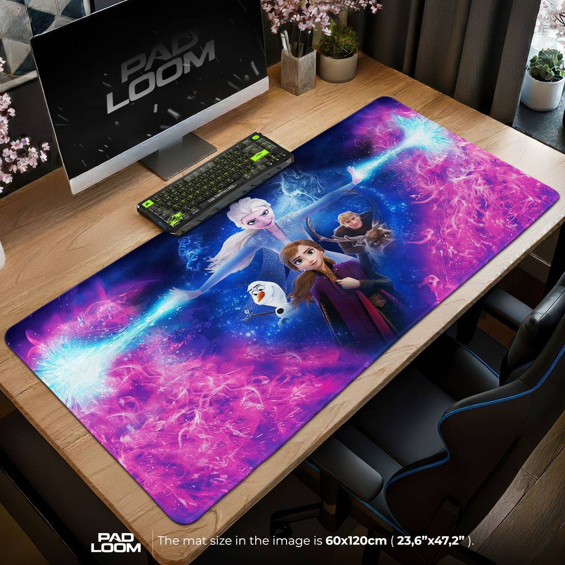 Frozen Adventure Mouse Pad - Enchanted Ice Desk Mat Padloom