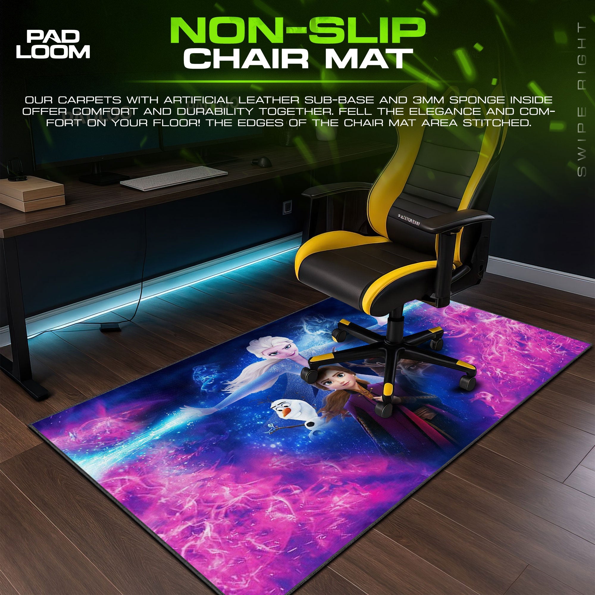 Frozen Adventure Mouse Pad - Enchanted Ice Desk Mat Padloom