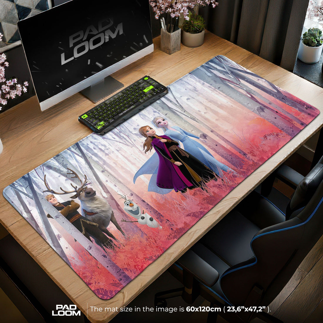 Frozen Forest Journey Mouse Pad - Enchanted Desk Mat Padloom