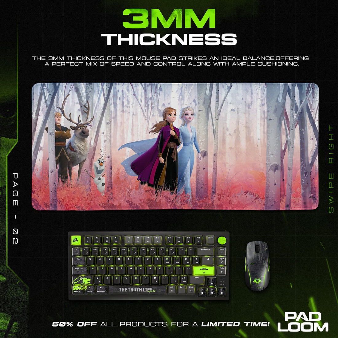 Frozen Forest Journey Mouse Pad - Enchanted Desk Mat Padloom