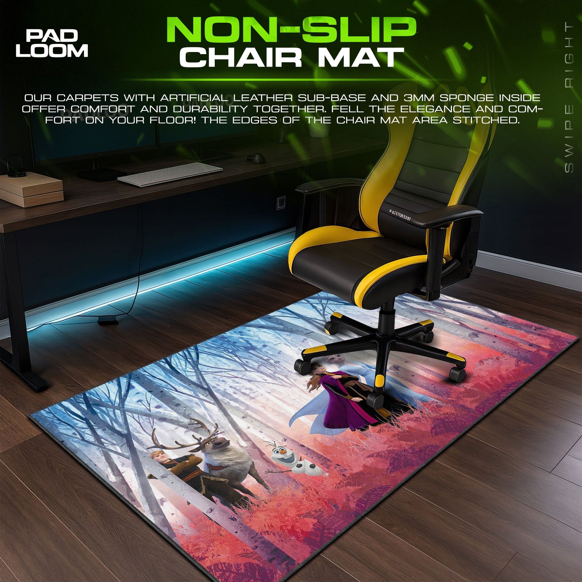 Frozen Forest Journey Mouse Pad - Enchanted Desk Mat Padloom