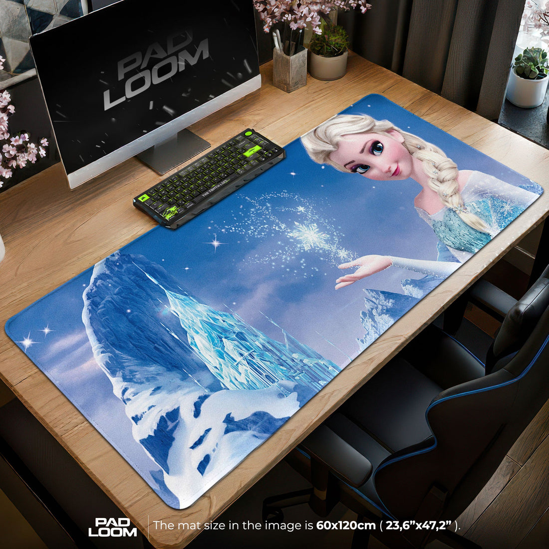 Frozen Ice Queen Mouse Pad - Frosted Fantasy Desk Mat Padloom