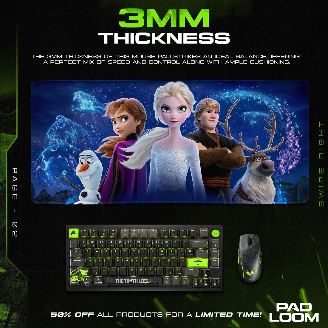 Frozen Night Magic Mouse Pad - Enchanted Team Desk Mat Padloom