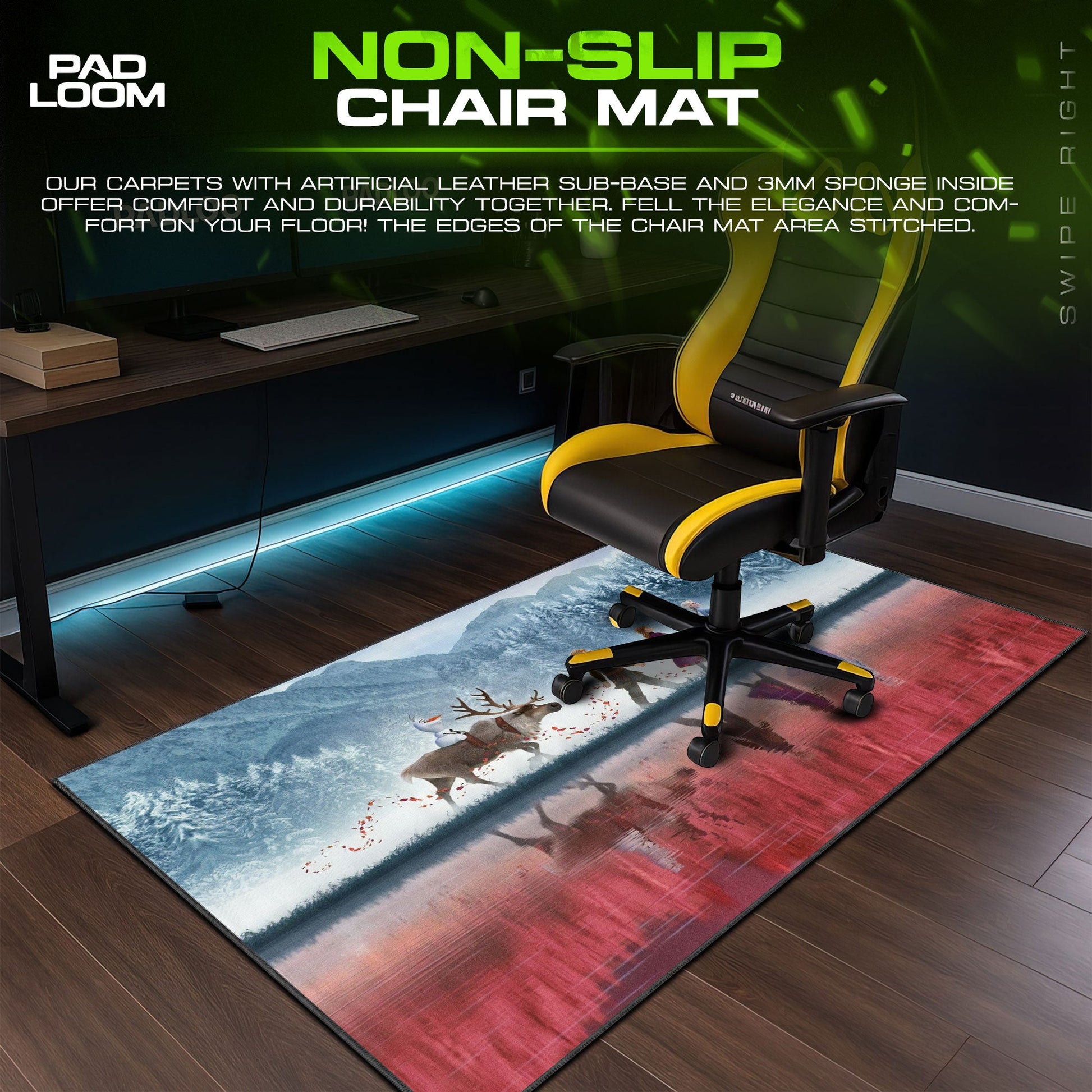 Frozen Reflection Mouse Pad - Winter Journey Desk Mat Padloom