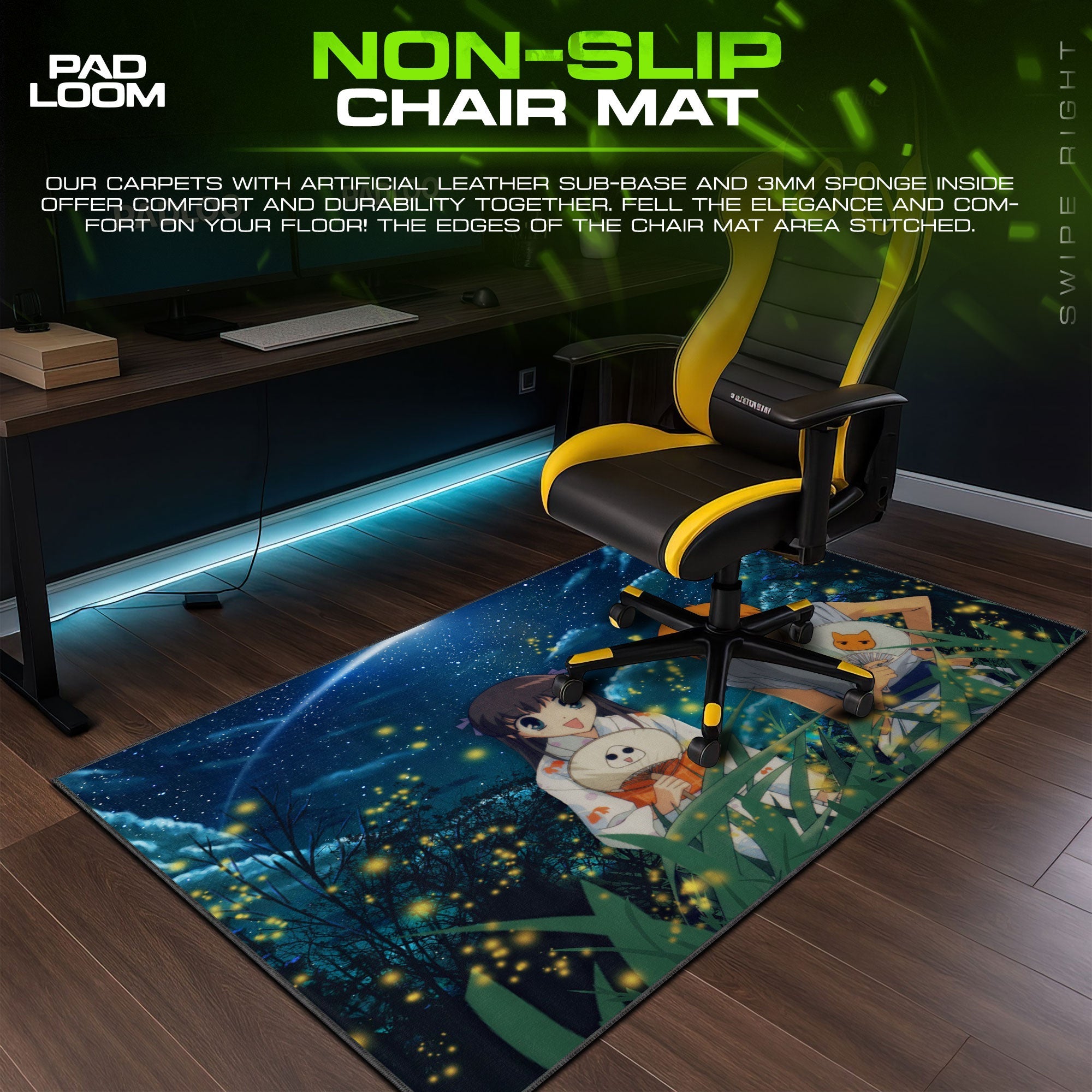 Fruits Basket Mouse Pad - Firefly Night Anime Desk Mat Padloom