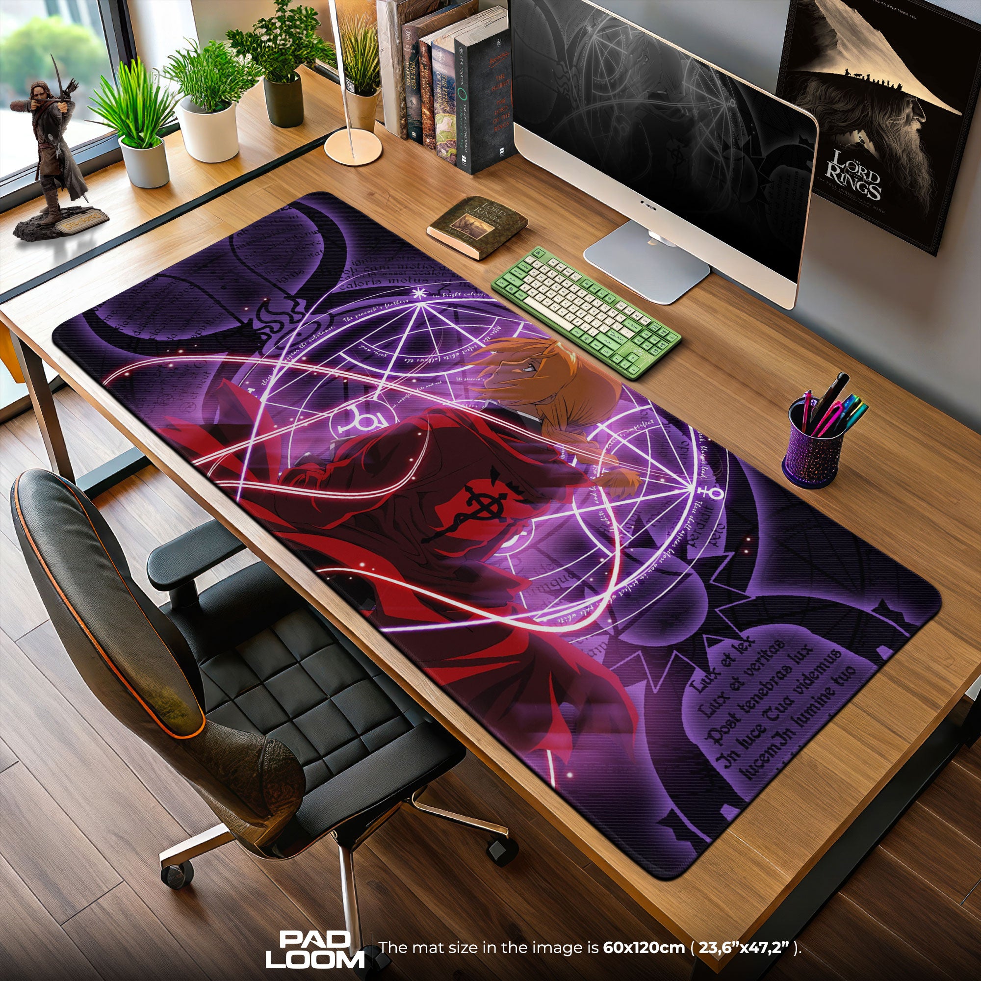 Fullmetal Alchemist Edward Alchemy Mouse Pad, Anime Desk Mat
