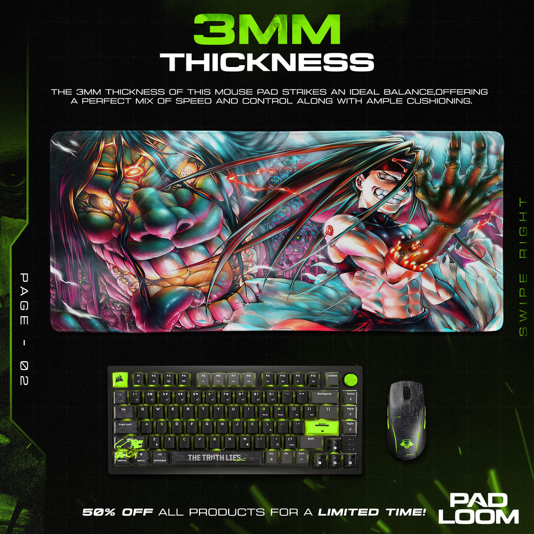 Fullmetal Alchemist Envy Form Mouse Pad, Anime Desk Mat