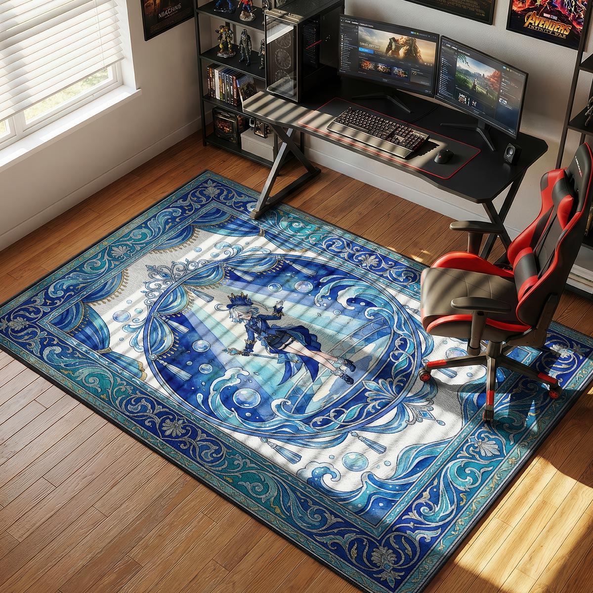 Furina Scheinwerfer Teppich - Genshin Impact Stuhlunterlage