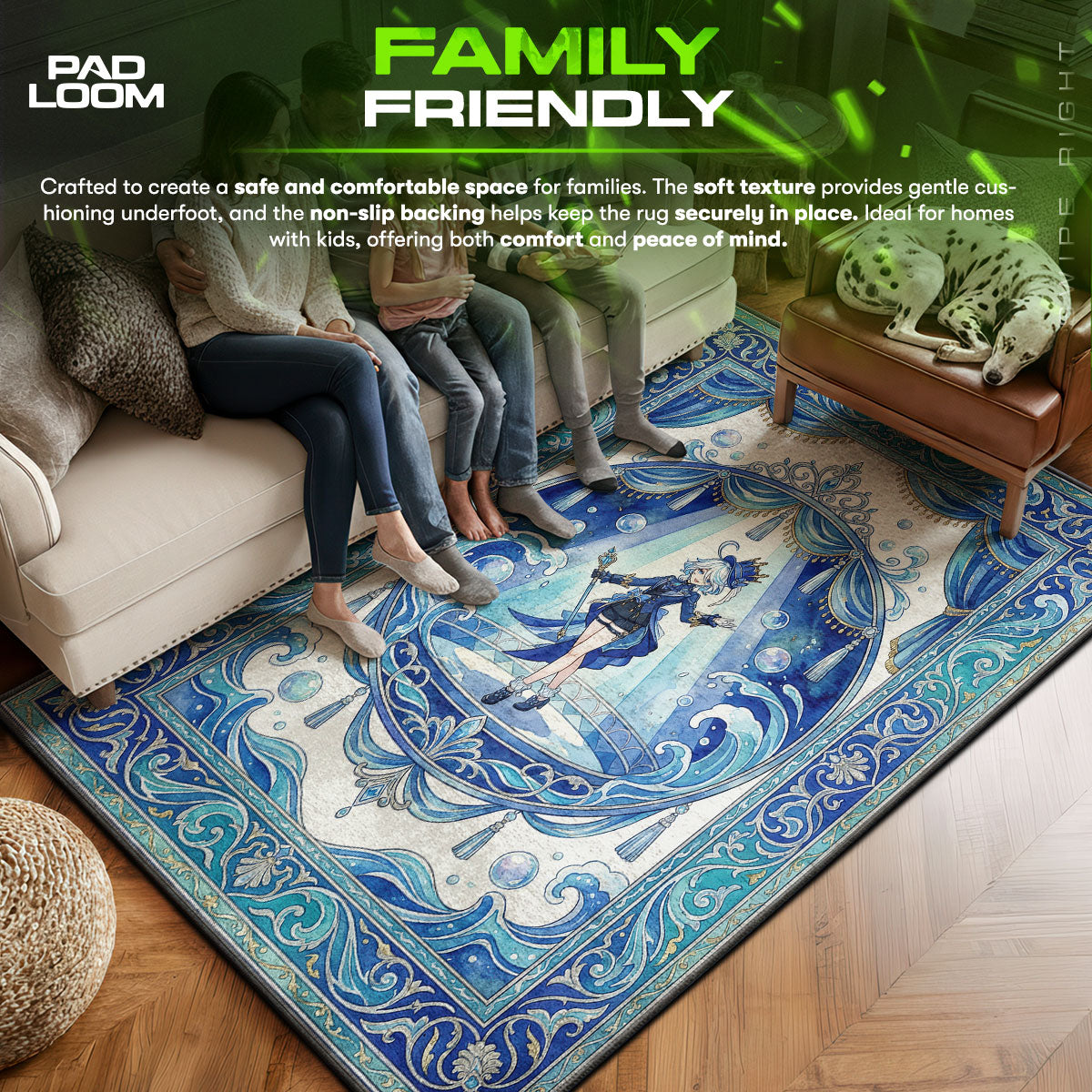 Furina Scheinwerfer Teppich - Genshin Impact Stuhlunterlage