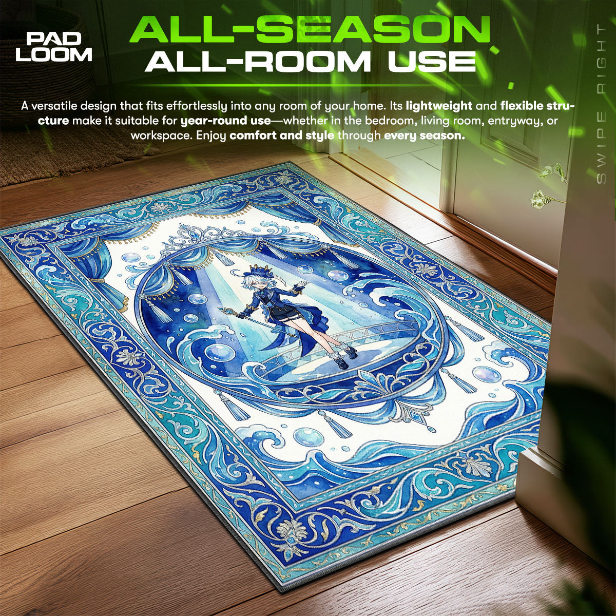 Furina Scheinwerfer Teppich - Genshin Impact Stuhlunterlage