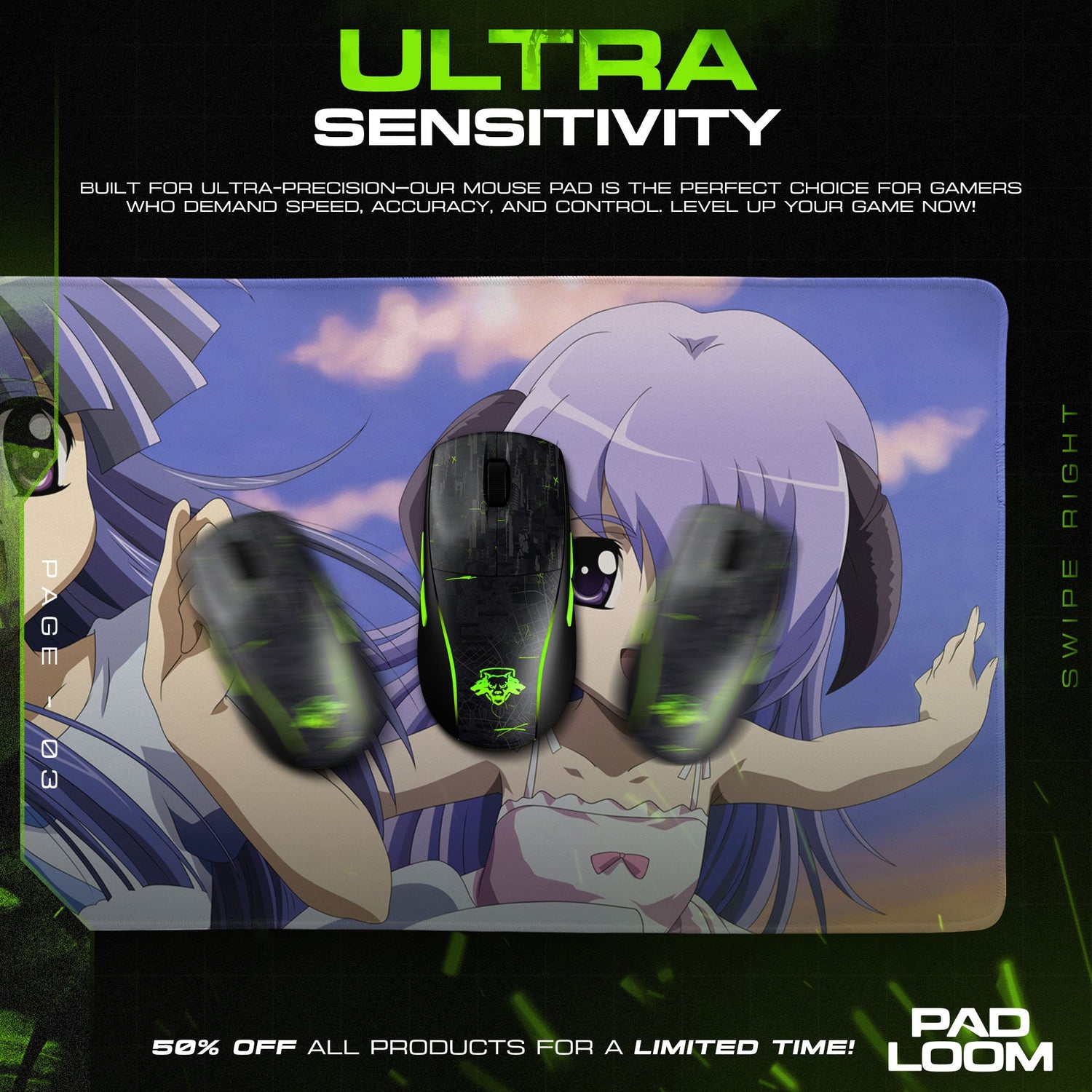 Furude Rika Mouse Pad - Serene Summer Anime Desk Mat Padloom