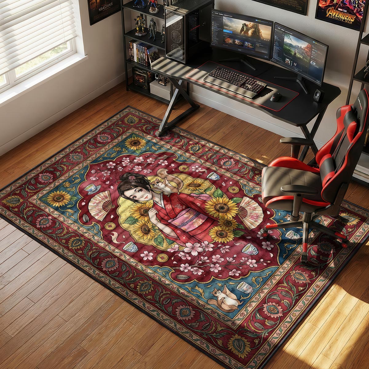 Fuu Sunflower Samurai Champloo Chair rug — main product view