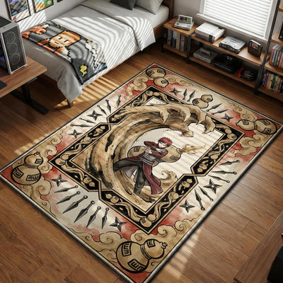Gaara Desert Sand Art Rug - Naruto Shippuden Chair Mat