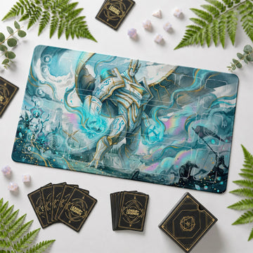 Galio Aegis Riftbound TCG playmat – zone-free full-art League of Legends game mat