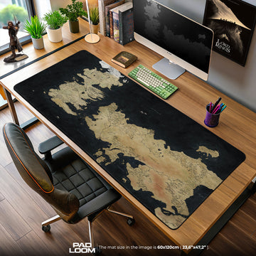Game of Thrones Map Mouse Pad, Fantasy Gamer Desk Mat