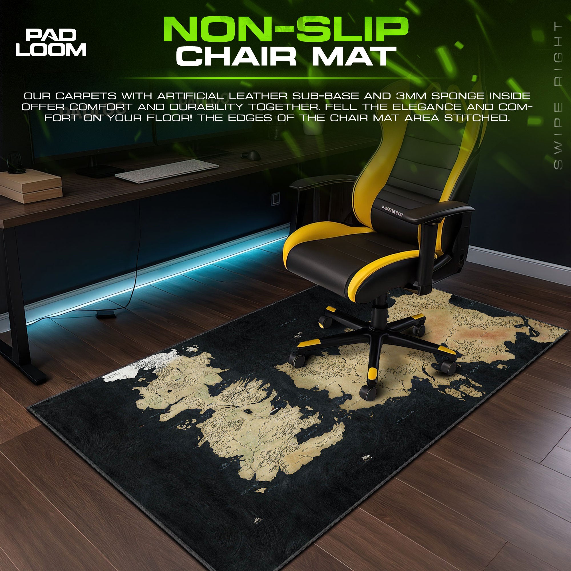 Game of Thrones Map Mouse Pad, Fantasy Gamer Desk Mat