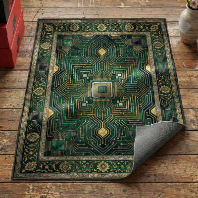 Game Over Gothic Rug — Dark Retro Gaming Area Rug