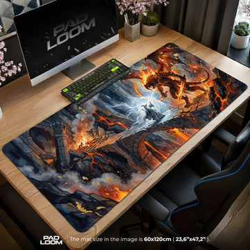Gandalf and the Balrog Mouse Pad - LOTR Desk Mat