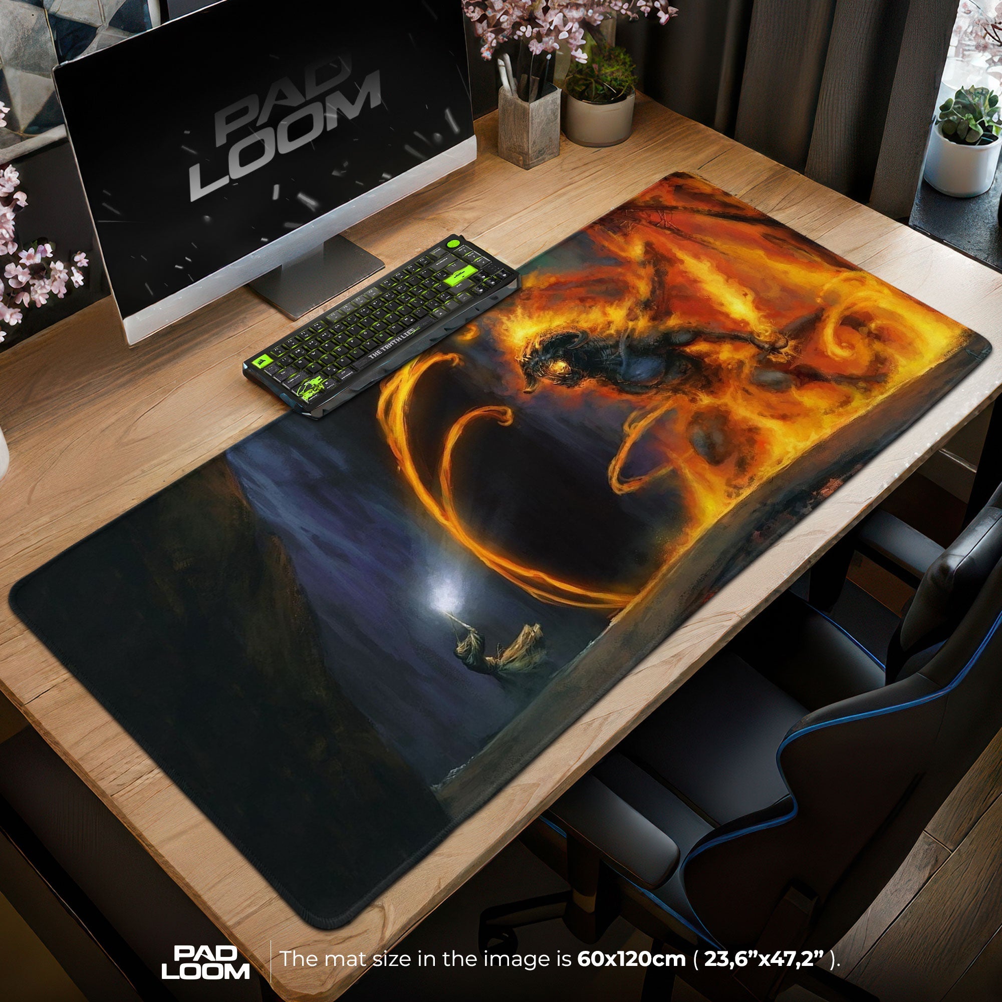 Gandalf vs Balrog Mouse Pad - LOTR Fantasy Gaming Mouse Pad Padloom