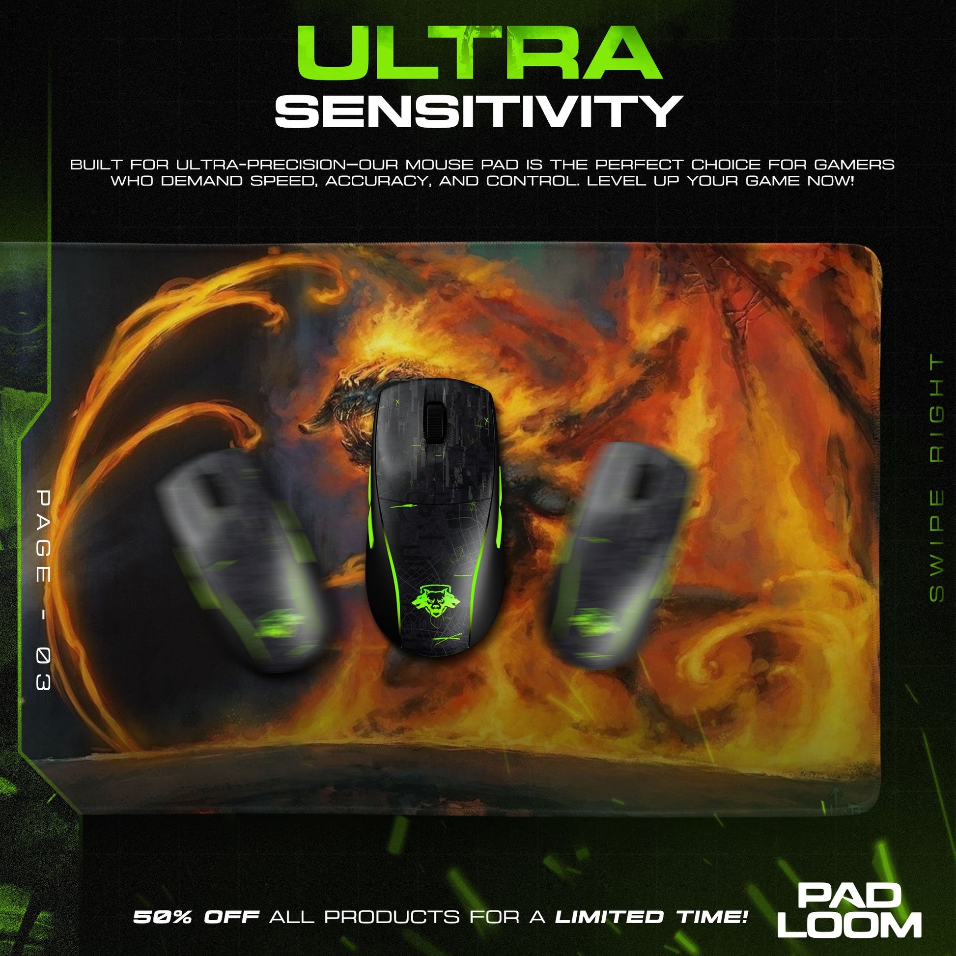 Gandalf vs Balrog Mouse Pad - LOTR Fantasy Gaming Mouse Pad Padloom