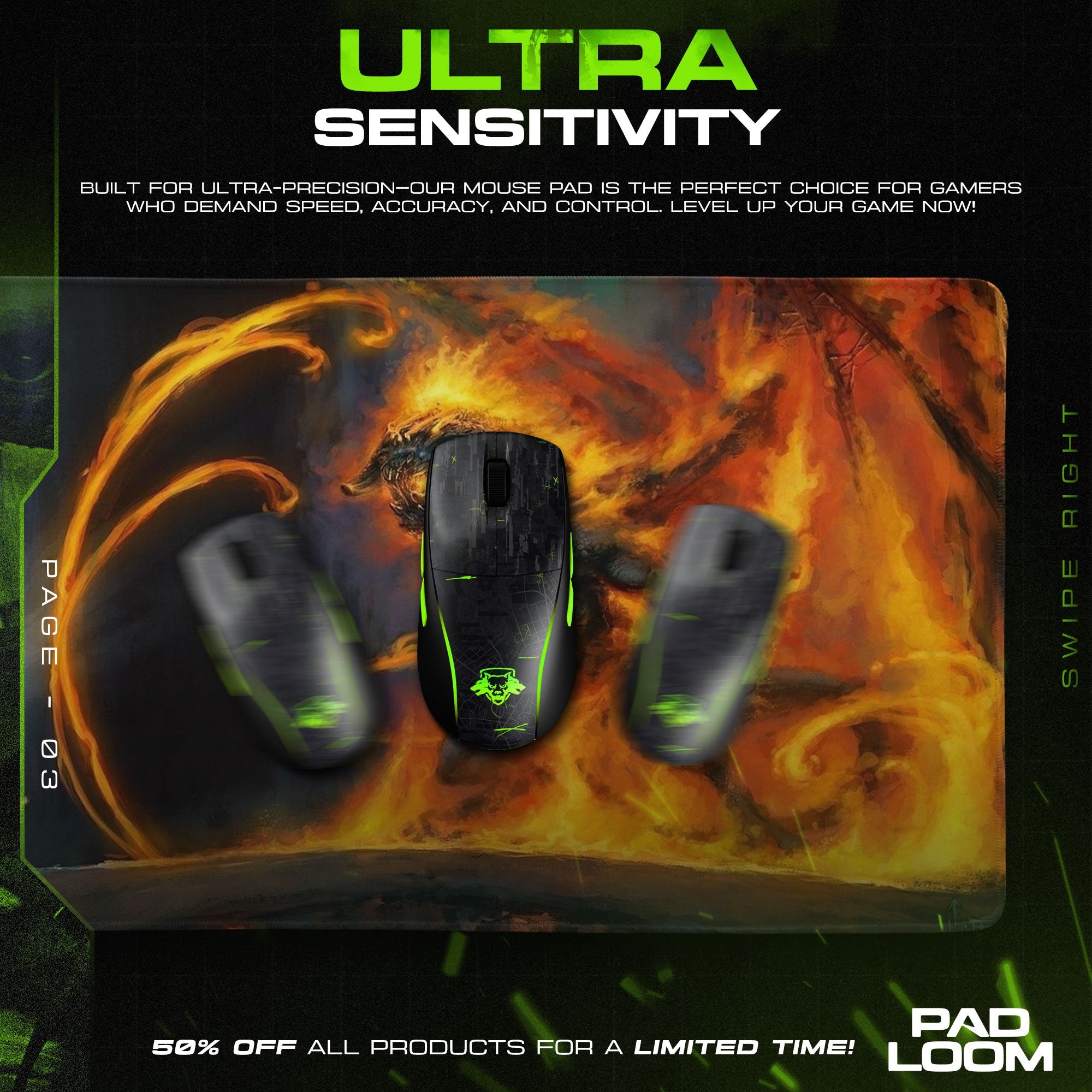 Gandalf vs Balrog Mouse Pad - LOTR Fantasy Gaming Mouse Pad Padloom