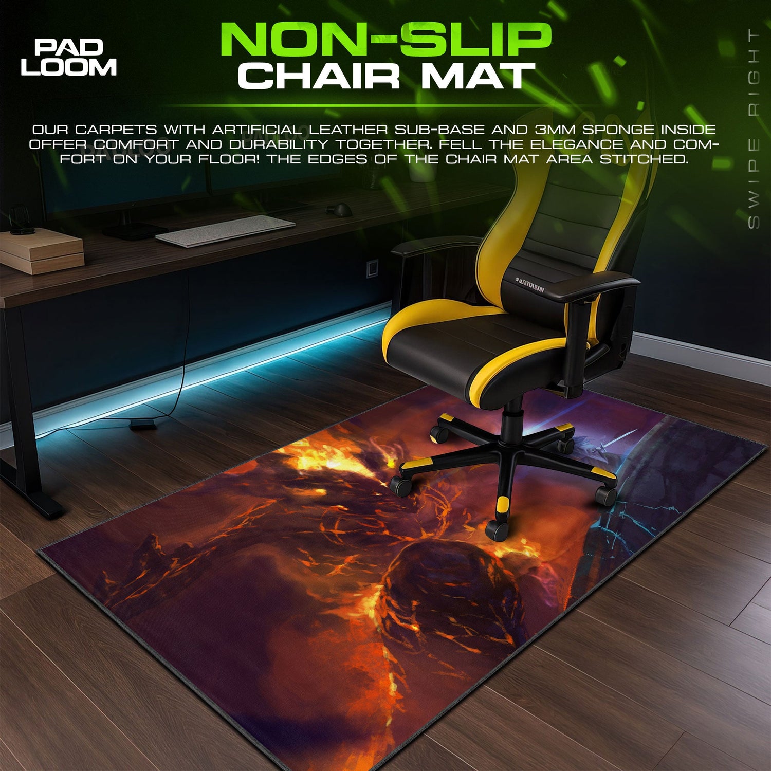Gandalf vs Balrog Mouse Pad, LOTR Fantasy Desk Mat Padloom