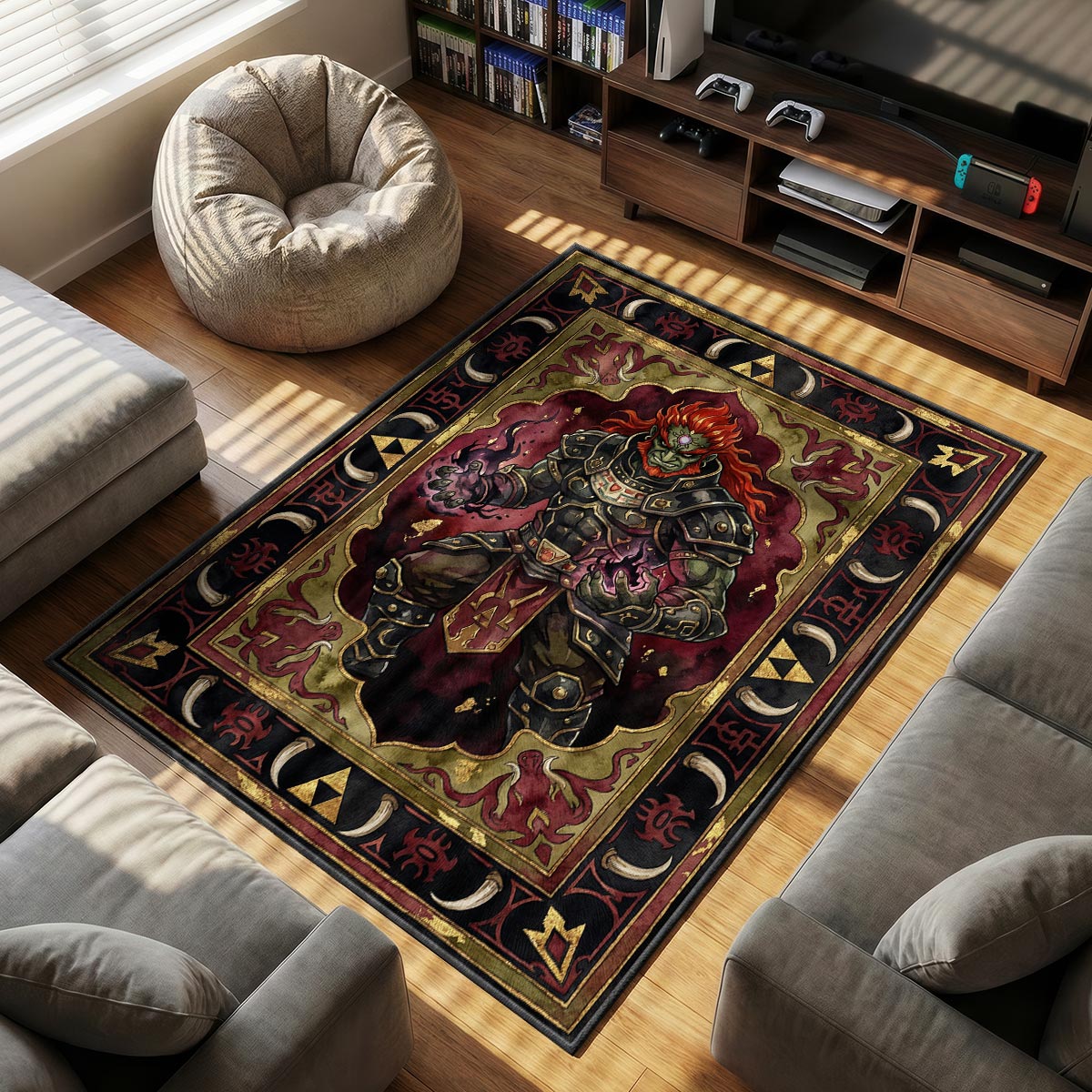 Ganondorf Demon King Rug - Zelda Chair Mat