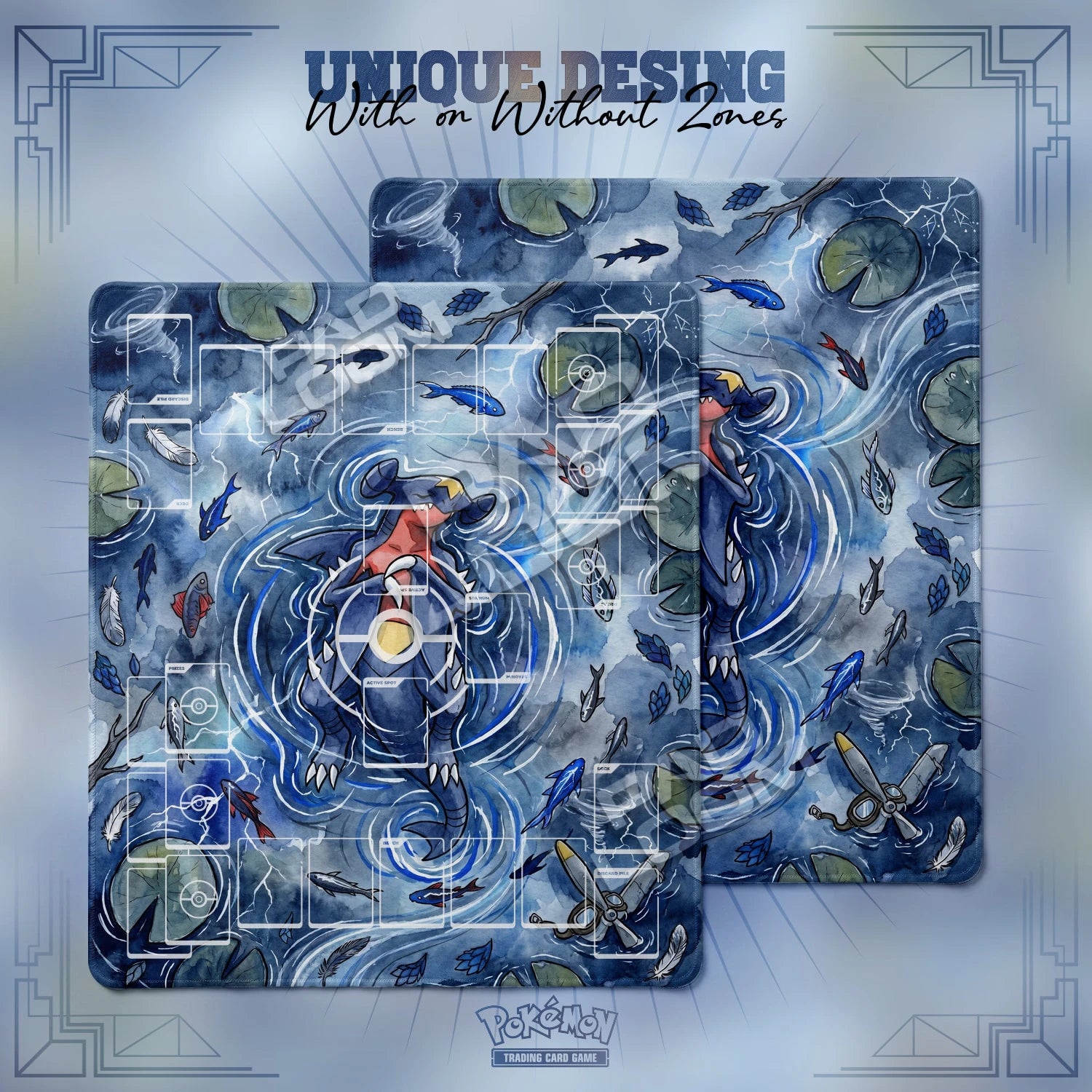 Garchomp Tempest Playmat - 2 Player Pokemon TCG