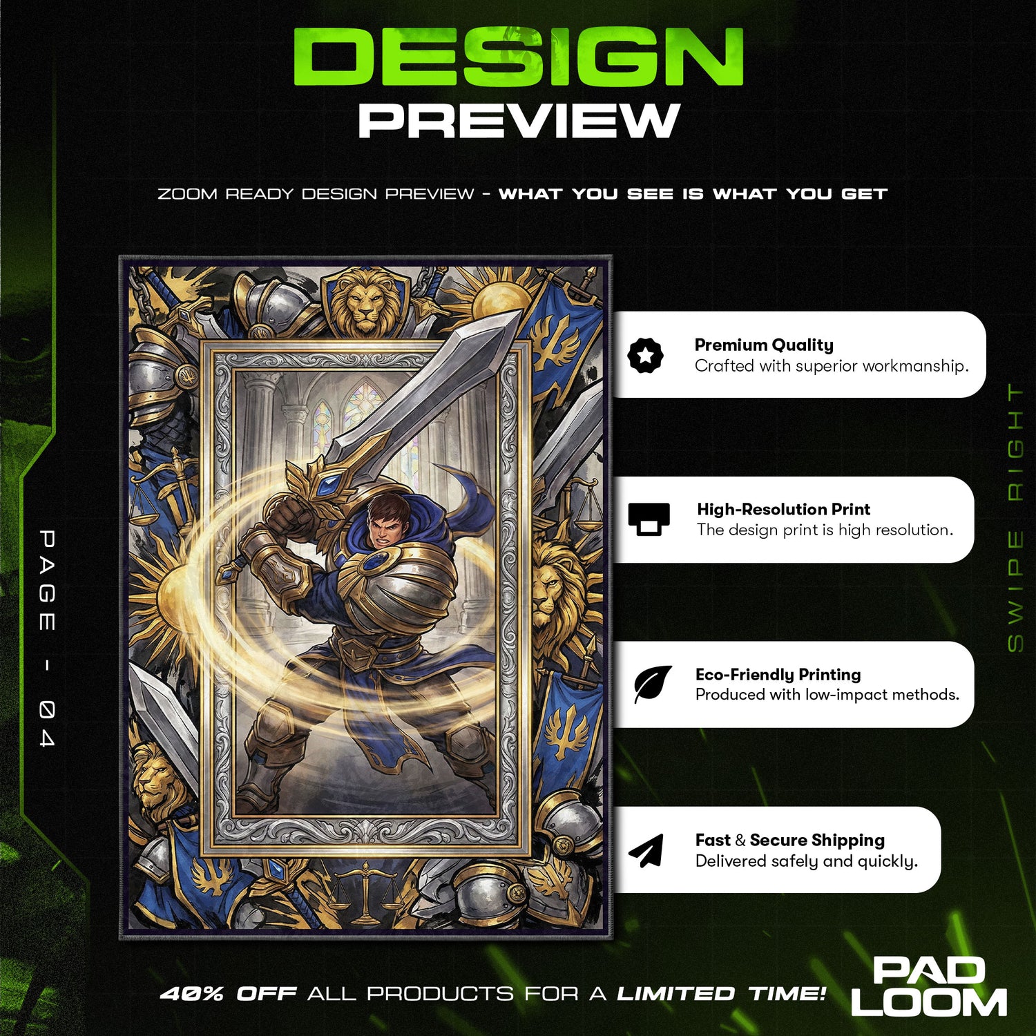 Garen Demacia Macht Teppich - League of Legends Stuhlunterlage