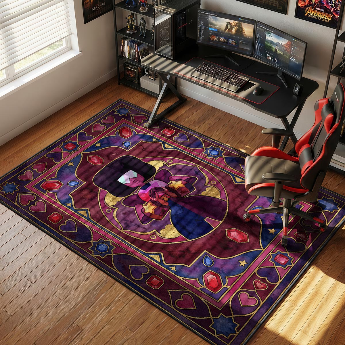 Garnet Crystal Gem Steven Universe Room rug — main product view