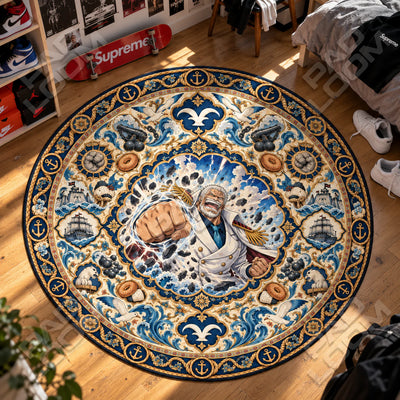 Garp Punching Round Rug - One Piece Chair Mat