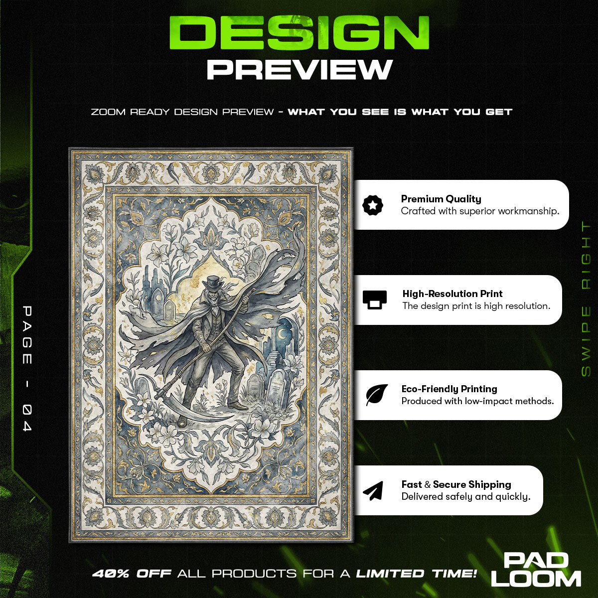 Gehrman Grabklingen-Teppich - Bloodborne Stuhlunterlage