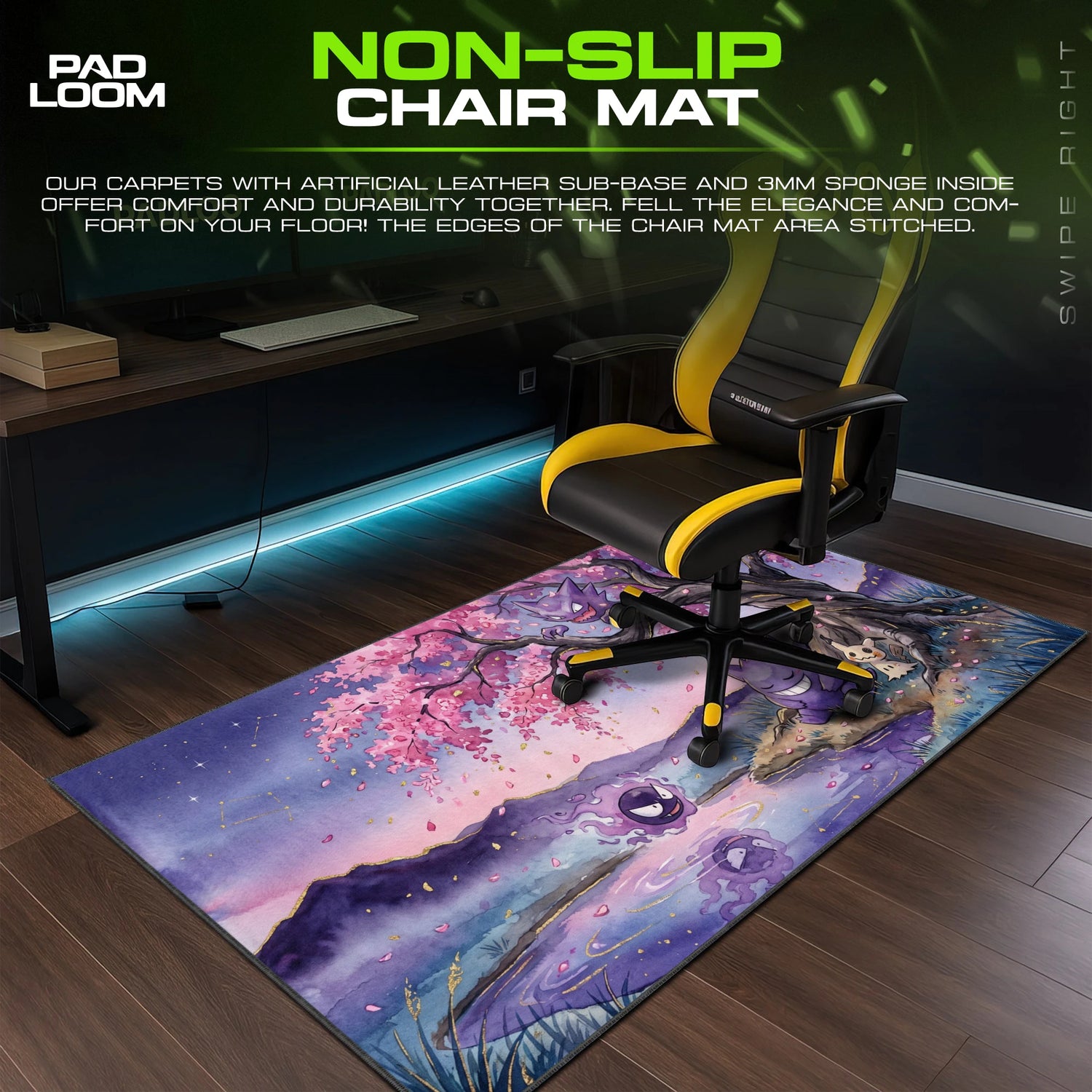 Gengar Blossom Pond Mouse Pad - Pokemon Desk Mat