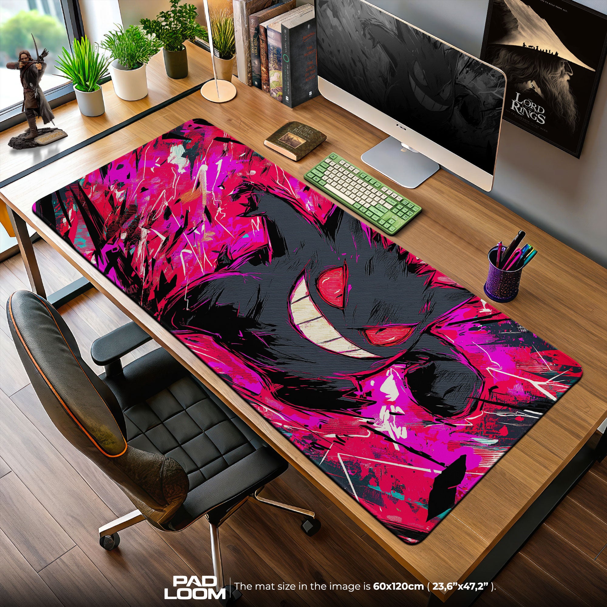 Gengar Chaos Grin Mouse Pad, Pokémon Gaming Desk Mat